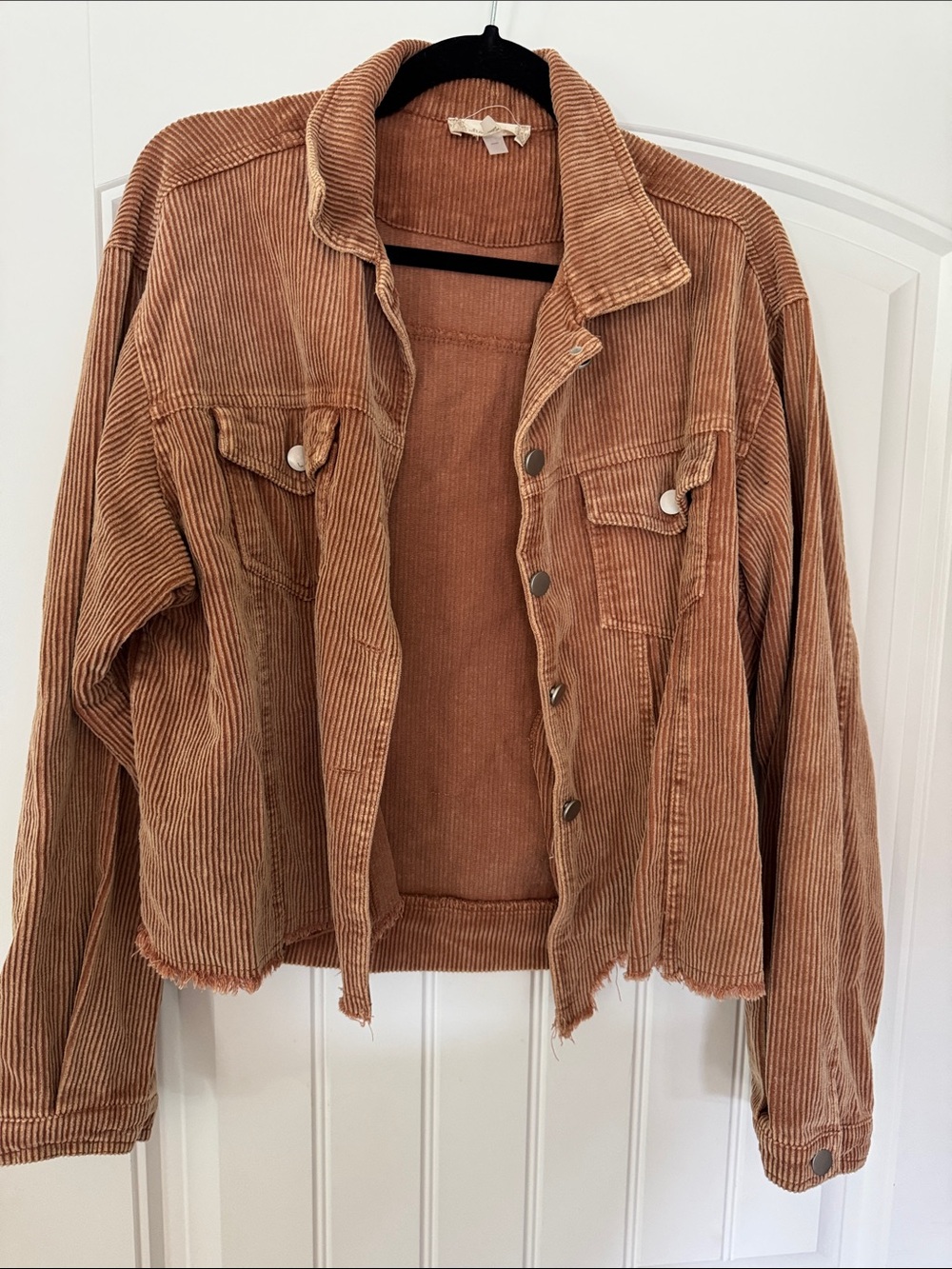 Altar'd State Corduroy Trucker Jacket in Rust